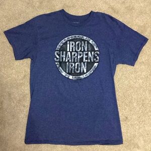 Iron Sharpens Iron Men’s Blue Shirt